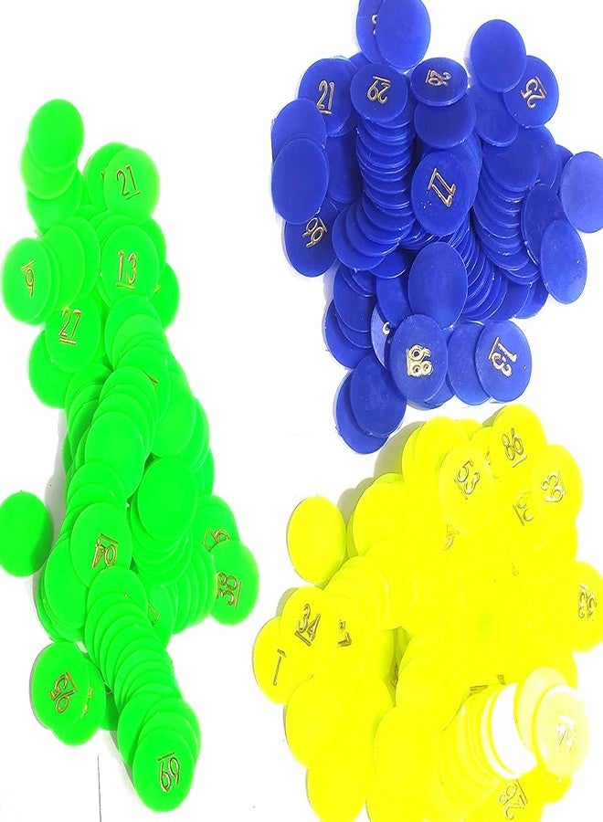 OMX Plastic Numerical Token/Coins (1 to 100) Number Coins(Big)(Size: 32mm / 1.25 Inch Round), You can get Any Colour - Image 1